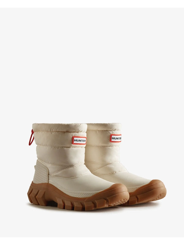 Hunter White Ankle Boots