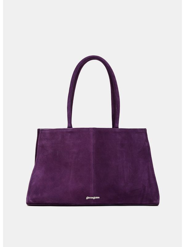 Annamaria Buckle Detail Suede Tote Bag