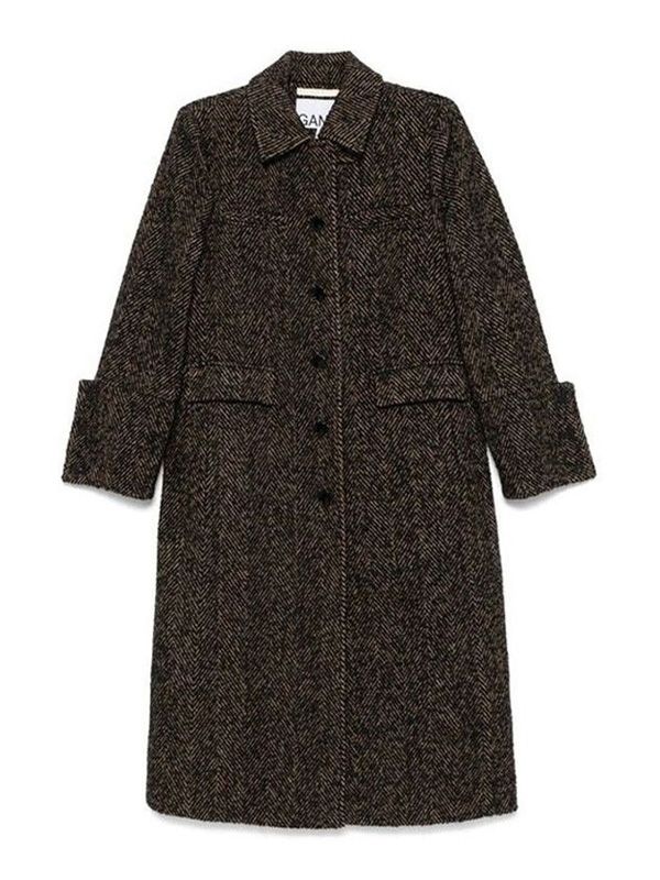 Brown Wool Blend Coat