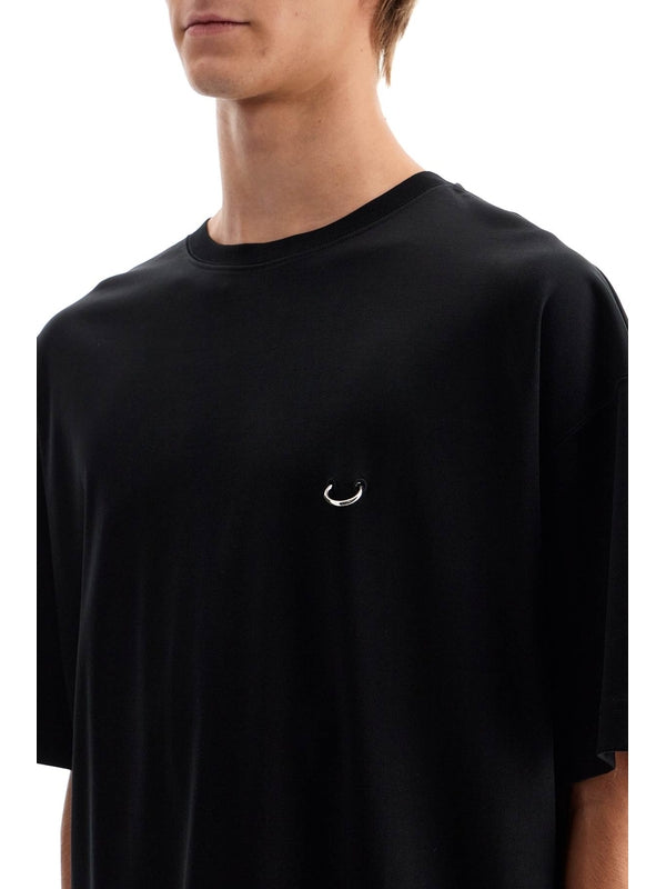 Piercing Detail Cotton Short-sleeve
  T-shirt