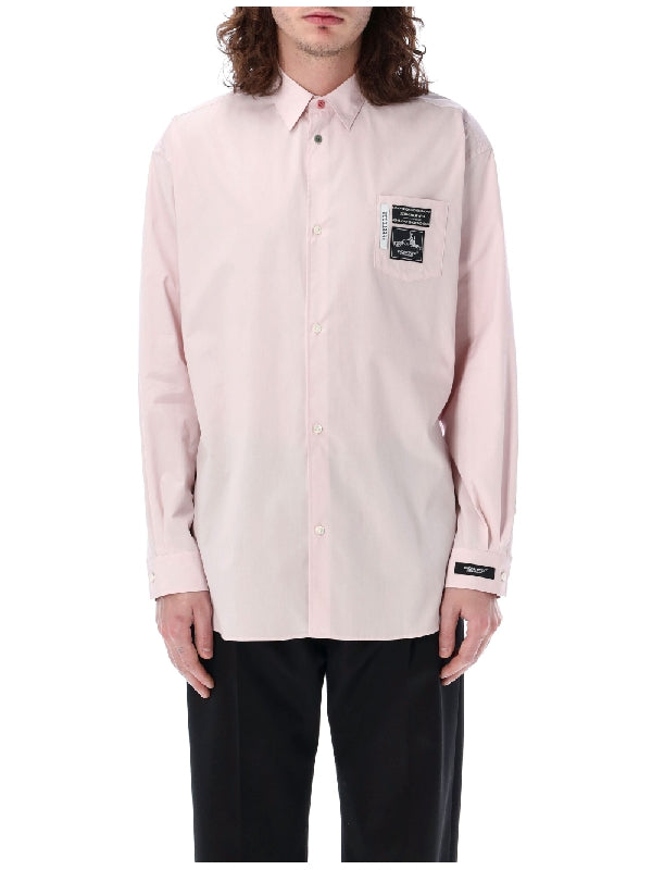 Logo Patch Cotton Blend Shirt