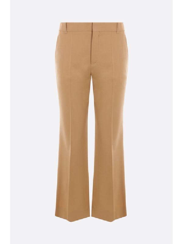 Wool Crop Flare Pants