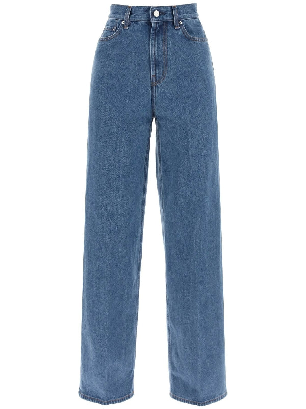 Wide Cotton Denim Pants - Jente