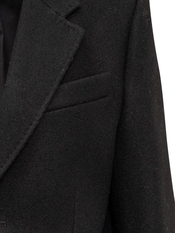 Single-Breasted Wool Coat