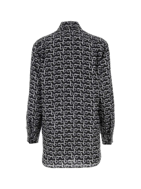 Allover Pattern Silk Shirt