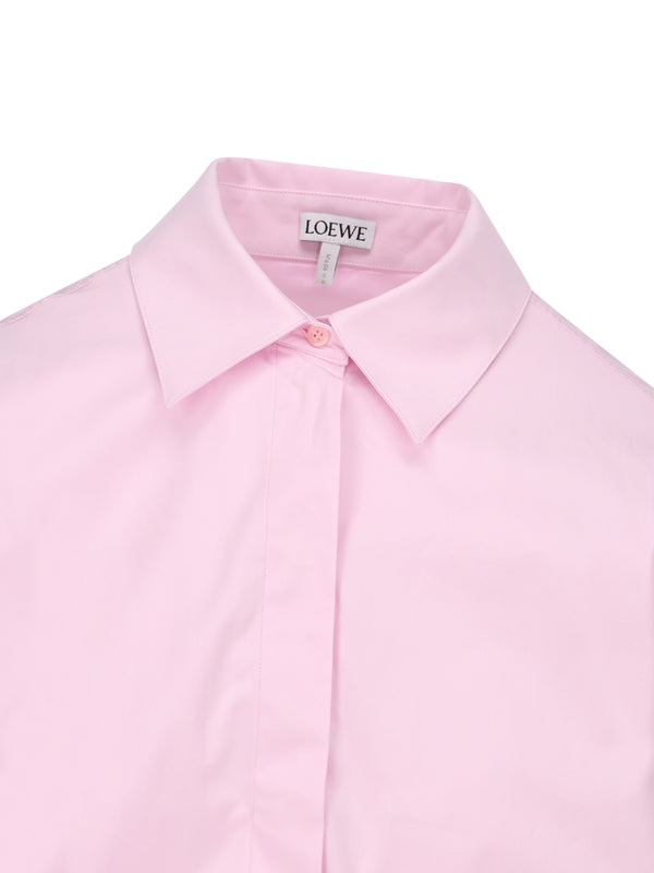 Belt Detail Gathering Shirt