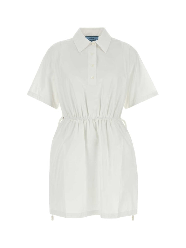 Waist String Polo Shirt Dress