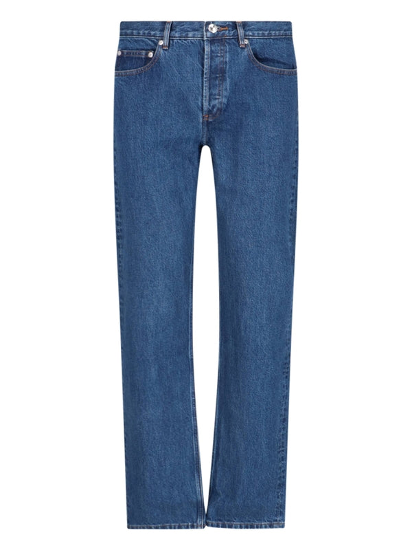 Straight Cotton Denim Pants