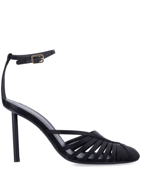 Ermelia 系带缎面高跟凉鞋