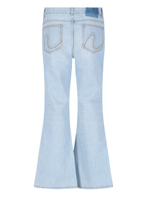 Distressed Flare Denim Pants