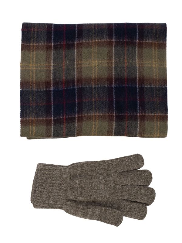 TARTAN SCARF & GLOVE GIFT SET Wool Mufflers