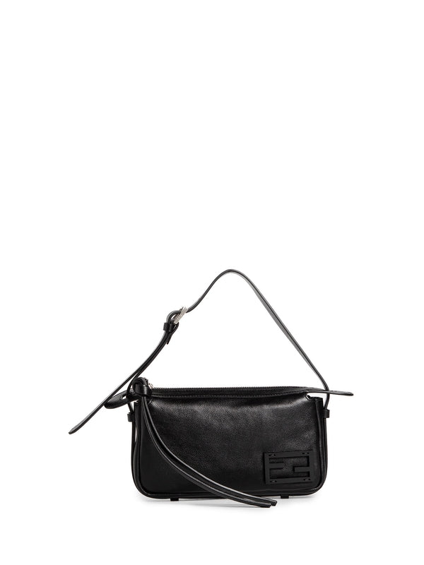 Simply Logo Embellished Leather Shoulder
  Bag