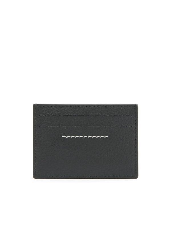 Metal Number Logo Leather Card Holder