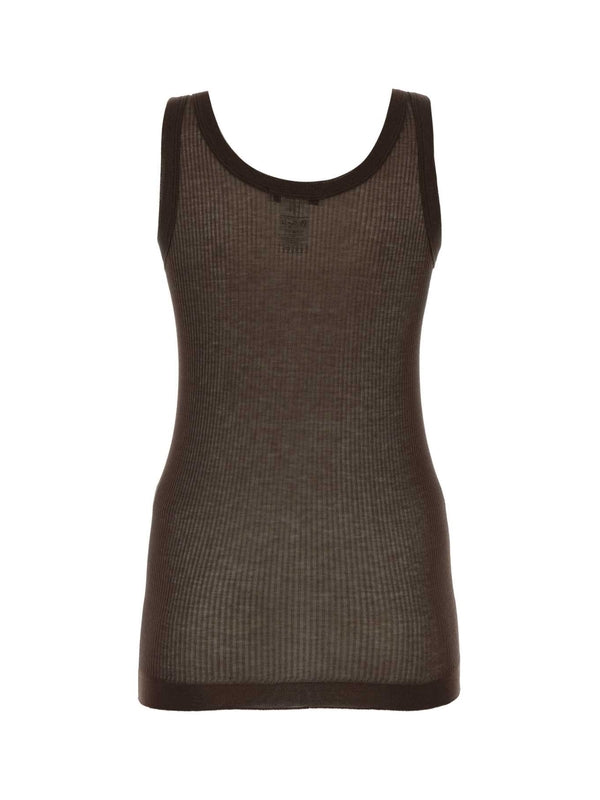 Crew-neck Ribbed Tank Top