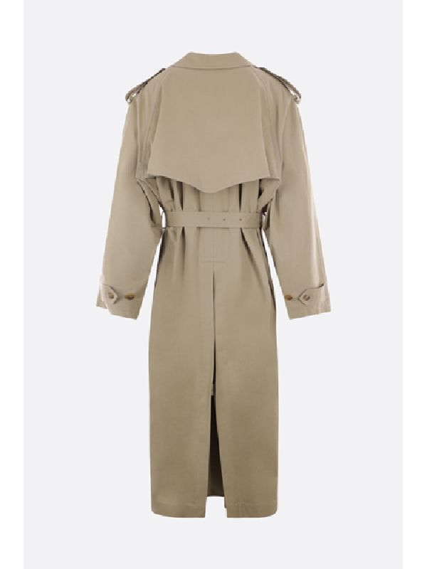 Belted Cotton Double Trench Coat