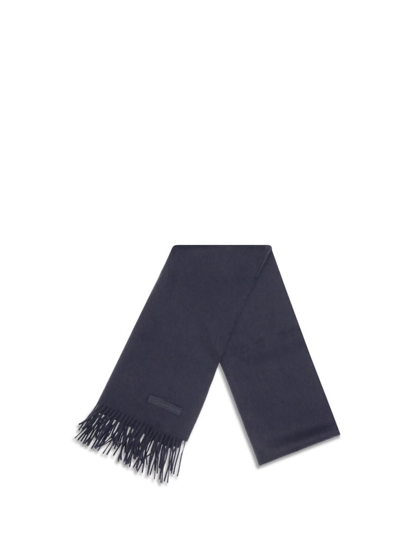 Z Zegna Navy Wool Mufflers