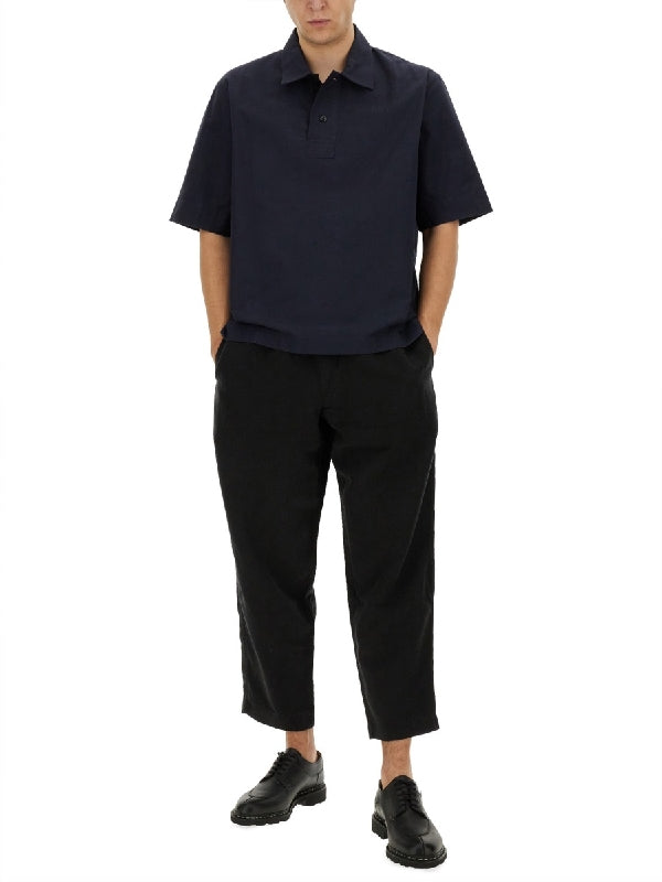 Black Cotton Polo Shirt