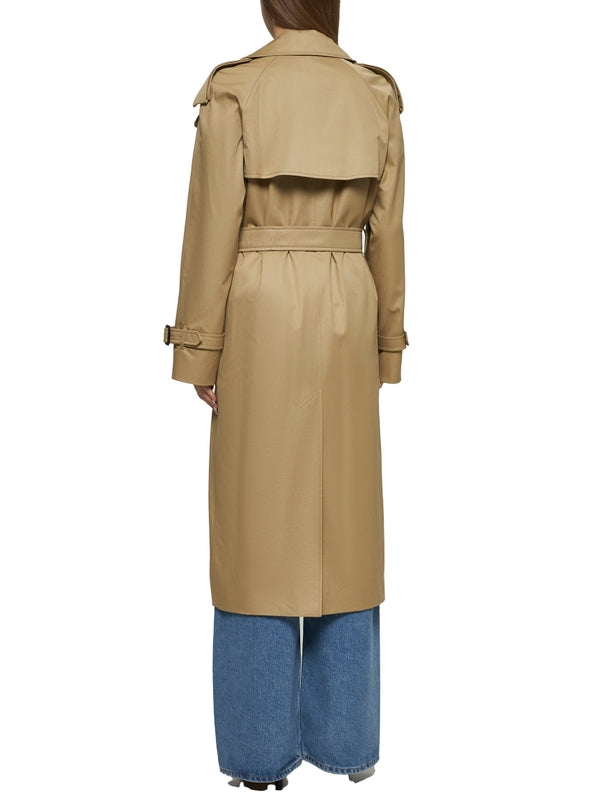 Beige Cotton Trench Coat