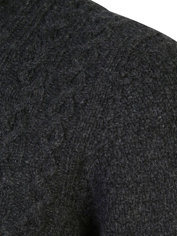 Black Cable Wool Knit