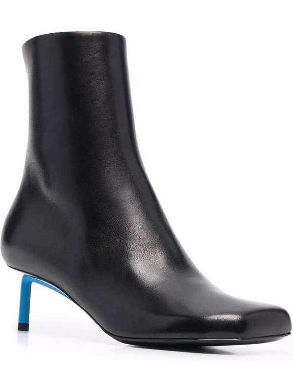 Allen Metal Heel Leather Ankle Boots