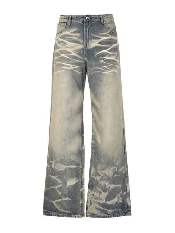 Vintage Washed Wide Denim Pants