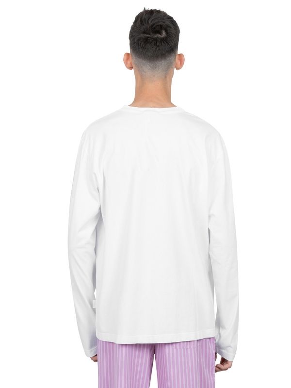 Crewneck White Long Sleeve Top