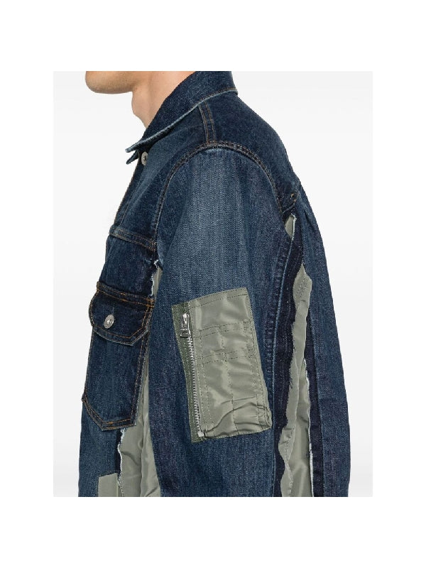 ナイロンインサートデニムトラッカージャケット