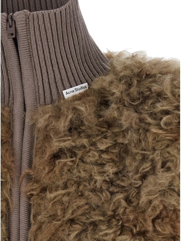 Fake Shearling High-neck Jacket