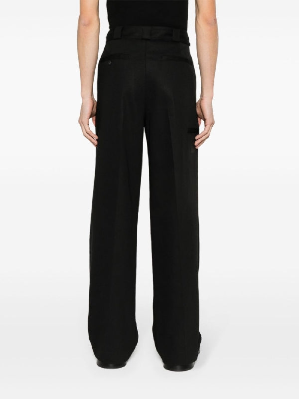 Black Wide Chino Pants