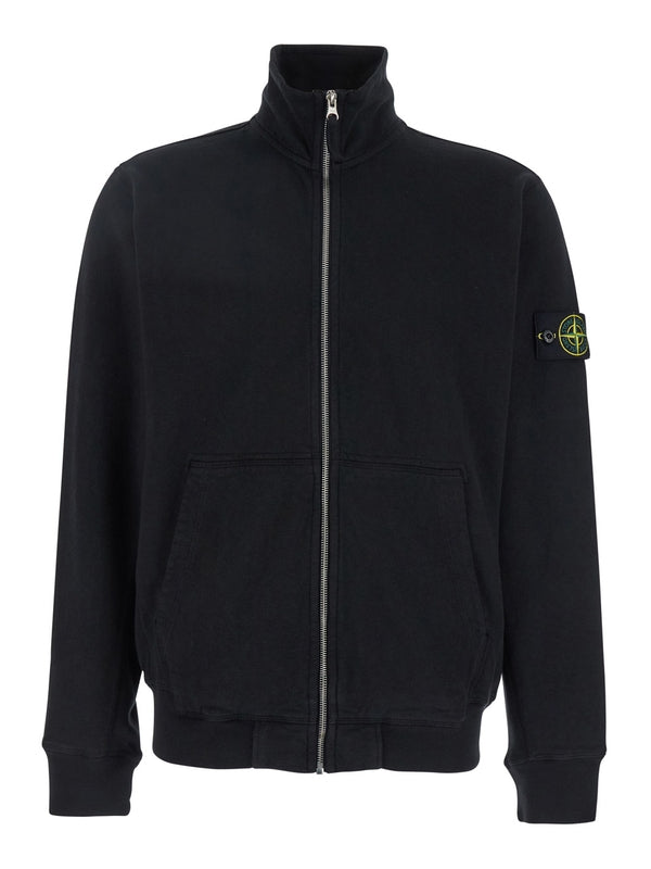 Wappen Patch High-Neck Zip-Up Cotton Jacket