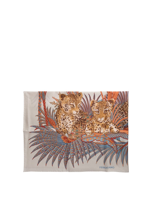 Animal Printing Silk Scarf