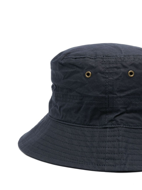 Eyelet Detail Cotton Bucket Hat