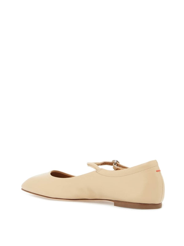 Uma Mary Jane Leather Flat Shoes