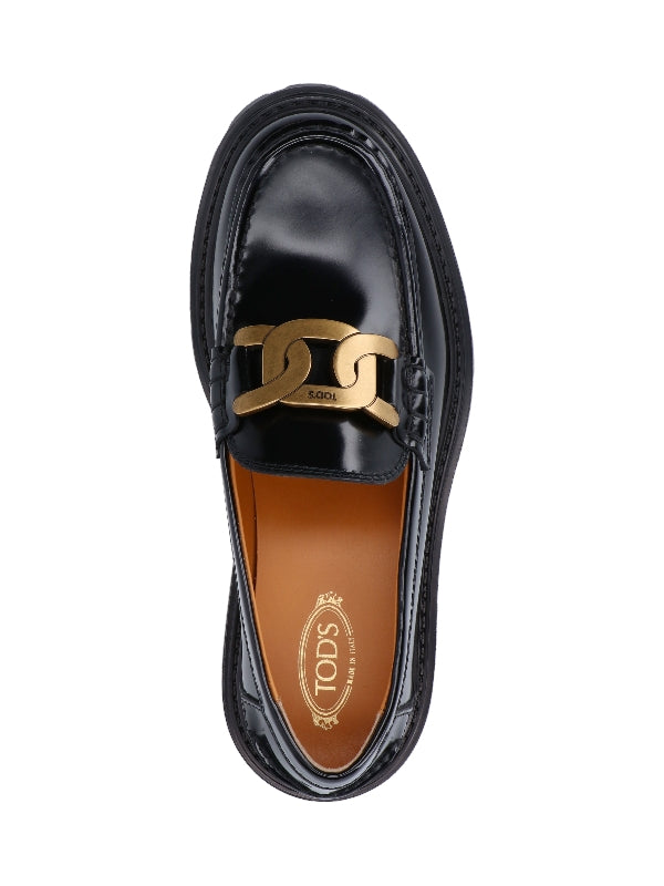 TOD'S - Chain Detail Leather Loafers - Jente