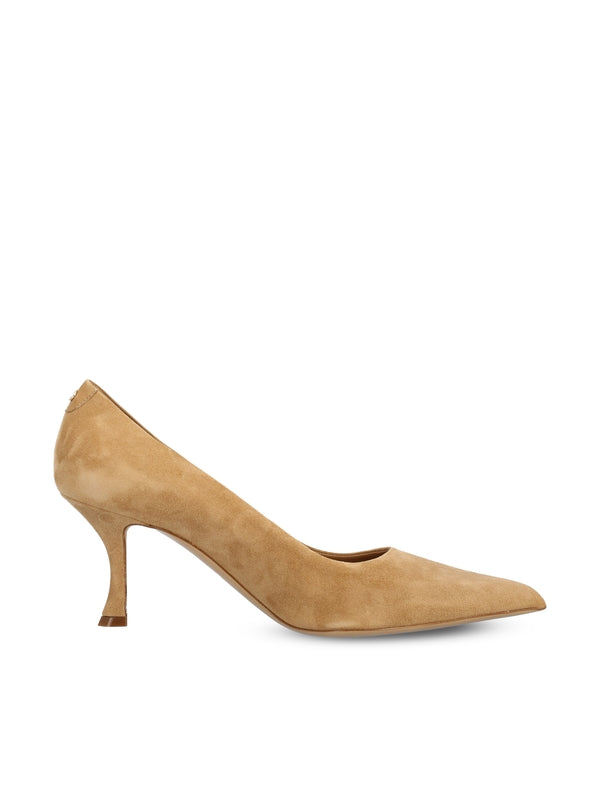 Calfskin Suede Pumps Heelss
