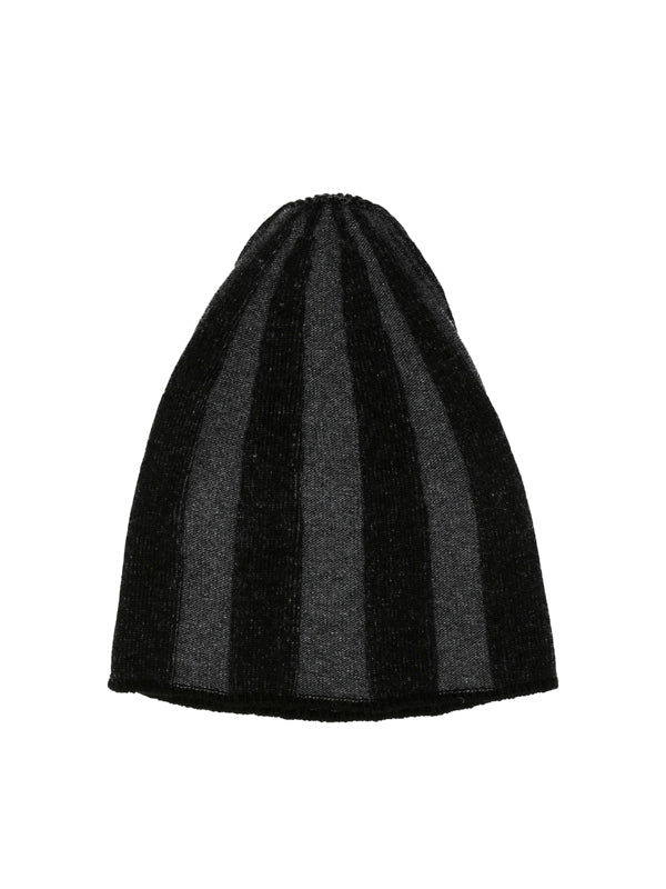 Striped cashmere beanie