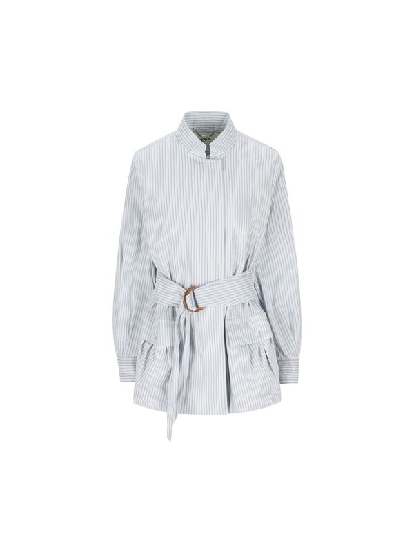 Striped Cotton-Silk Jacket