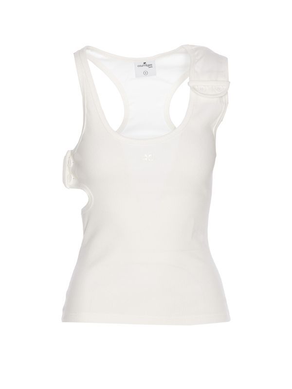 Logo Patch Cut-out Detail Tank Top