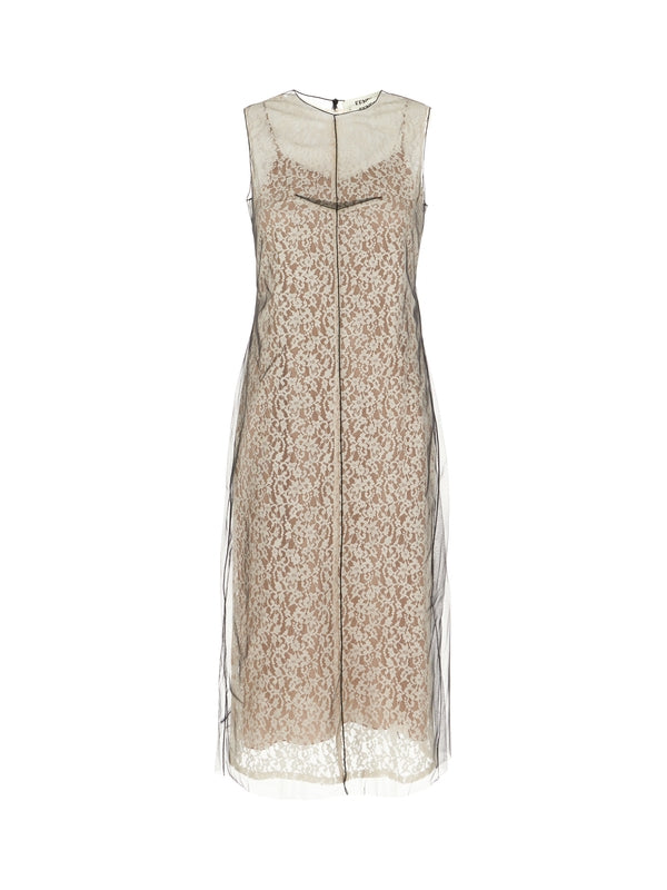 Tulle Layered Lace Dress