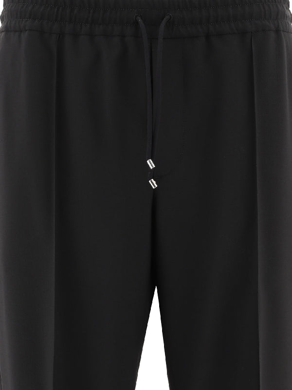 Back Logo Wool Mohair Pants