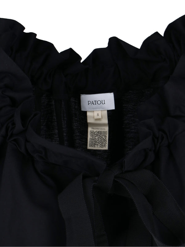 RuFFle Bow Detail Cotton Blouse