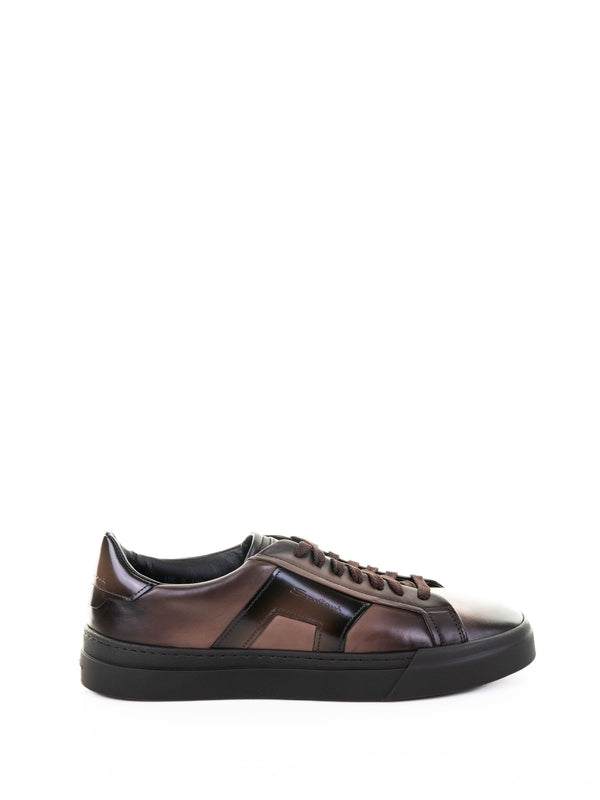 Santoni Brown Low Top Sneakers