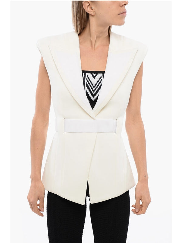 Shoulder Pad Belt Detail Vest