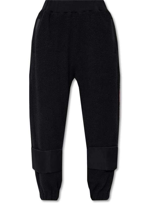 Fleece Texture Crop Jogger Pants