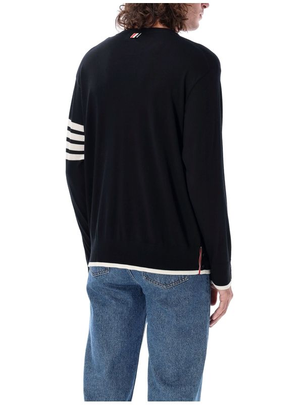 4-bar Crewneck Wool Knit