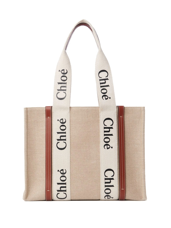 Woody Logo Strap Tote Bag