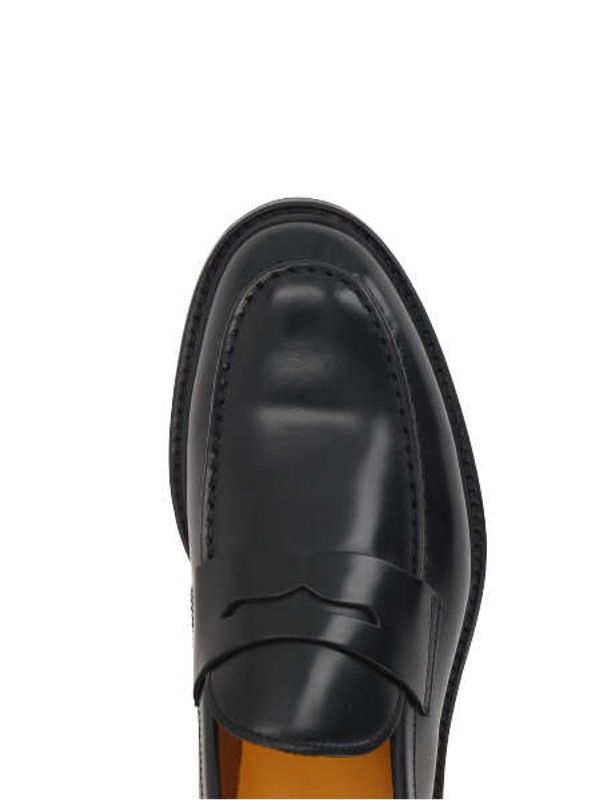 Black Leather Penny Loafers