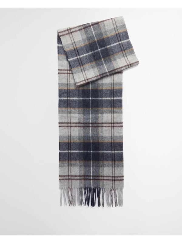 Barbour Grey Checked Wool Mufflers