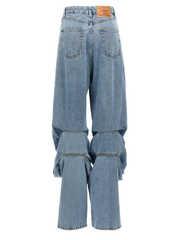 Drape Long Denim Pants