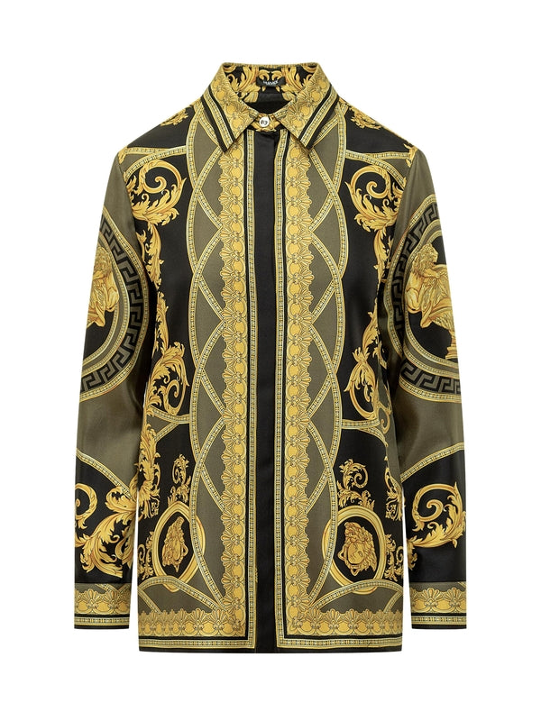 All-Over Printed Silk Shirt